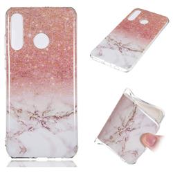 Glittering Rose Gold Soft TPU Marble Pattern Case for Huawei P30 Lite