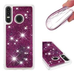 Dynamic Liquid Glitter Quicksand Sequins TPU Phone Case for Huawei P30 Lite - Purple