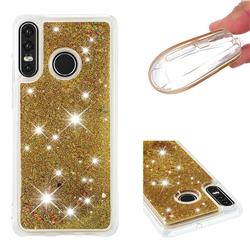 Dynamic Liquid Glitter Quicksand Sequins TPU Phone Case for Huawei P30 Lite - Golden