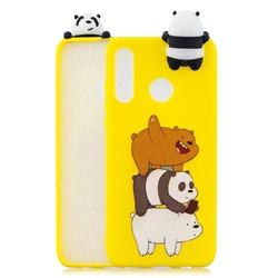 Striped Bear Soft 3D Climbing Doll Soft Case for Huawei P30 Lite