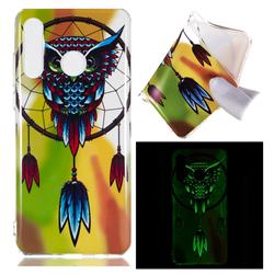 Owl Wind Chimes Noctilucent Soft TPU Back Cover for Huawei P30 Lite
