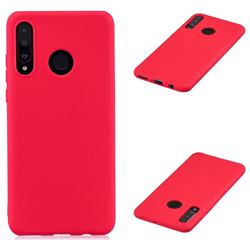 Candy Soft Silicone Protective Phone Case for Huawei P30 Lite - Red