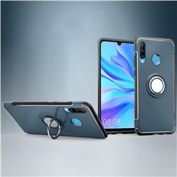 Armor Anti Drop Carbon PC + Silicon Invisible Ring Holder Phone Case for Huawei P30 Lite - Navy