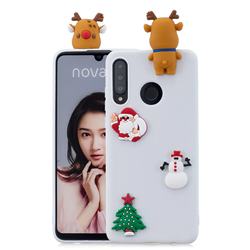 White Elk Christmas Xmax Soft 3D Silicone Case for Huawei P30 Lite
