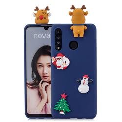 Navy Elk Christmas Xmax Soft 3D Silicone Case for Huawei P30 Lite