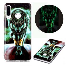 Wolf King Noctilucent Soft TPU Back Cover for Huawei P30 Lite