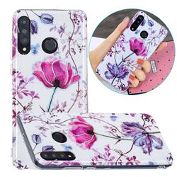 Magnolia Painted Galvanized Electroplating Soft Phone Case Cover for Huawei P30 Lite