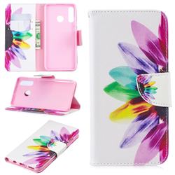 Seven-color Flowers Leather Wallet Case for Huawei P30 Lite