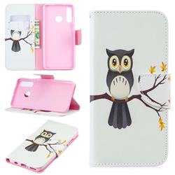 Owl on Tree Leather Wallet Case for Huawei P30 Lite