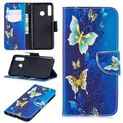 Golden Butterflies Leather Wallet Case for Huawei P30 Lite