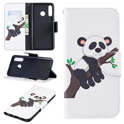 Tree Panda Leather Wallet Case for Huawei P30 Lite