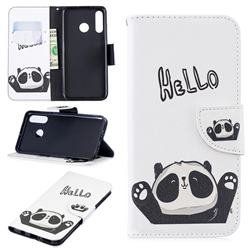 Hello Panda Leather Wallet Case for Huawei P30 Lite