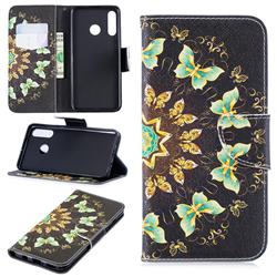 Circle Butterflies Leather Wallet Case for Huawei P30 Lite