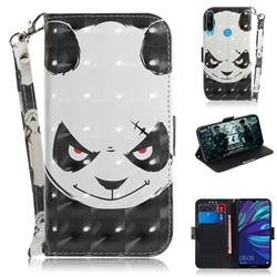 Angry Bear 3D Painted Leather Wallet Phone Case for Huawei P30 Lite