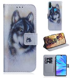 Snow Wolf PU Leather Wallet Case for Huawei P30 Lite
