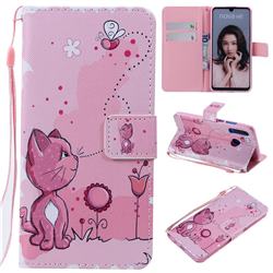 Cats and Bees PU Leather Wallet Case for Huawei P30 Lite
