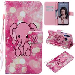Pink Elephant PU Leather Wallet Case for Huawei P30 Lite