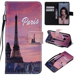 Paris Eiffel Tower PU Leather Wallet Case for Huawei P30 Lite