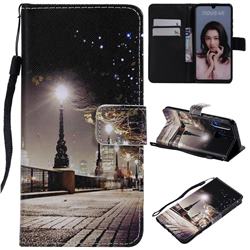 City Night View PU Leather Wallet Case for Huawei P30 Lite
