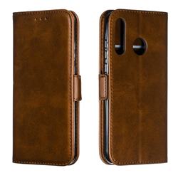 Retro Classic Calf Pattern Leather Wallet Phone Case for Huawei P30 Lite - Brown