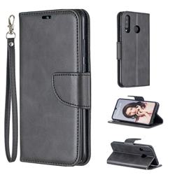 Classic Sheepskin PU Leather Phone Wallet Case for Huawei P30 Lite - Black
