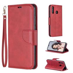 Classic Sheepskin PU Leather Phone Wallet Case for Huawei P30 Lite - Red