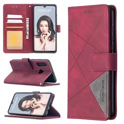 Binfen Color BF05 Prismatic Slim Wallet Flip Cover for Huawei P30 Lite - Red