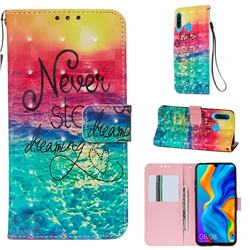 Colorful Dream Catcher 3D Painted Leather Wallet Case for Huawei P30 Lite