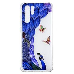 Peacock Butterfly Anti-fall Clear Varnish Soft TPU Back Cover for Huawei P30 Pro