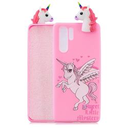 Wings Unicorn Soft 3D Climbing Doll Soft Case for Huawei P30 Pro
