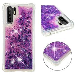 Dynamic Liquid Glitter Sand Quicksand Star TPU Case for Huawei P30 Pro - Purple