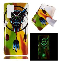 Owl Wind Chimes Noctilucent Soft TPU Back Cover for Huawei P30 Pro