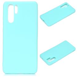 Candy Soft Silicone Protective Phone Case for Huawei P30 Pro - Light Blue