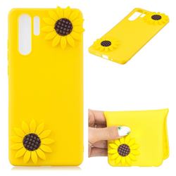 Yellow Sunflower Soft 3D Silicone Case for Huawei P30 Pro