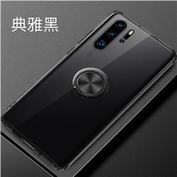 Anti-fall Invisible Press Bounce Ring Holder Phone Cover for Huawei P30 Pro - Elegant Black