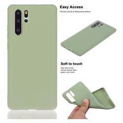 Soft Matte Silicone Phone Cover for Huawei P30 Pro - Bean Green