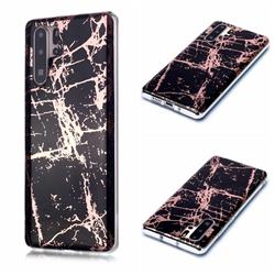 Black Galvanized Rose Gold Marble Phone Back Cover for Huawei P30 Pro