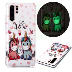 Couple Unicorn Noctilucent Soft TPU Back Cover for Huawei P30 Pro
