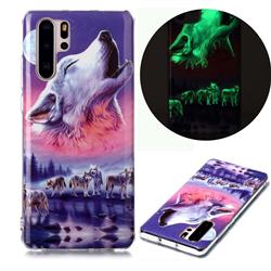 Wolf Howling Noctilucent Soft TPU Back Cover for Huawei P30 Pro