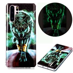 Wolf King Noctilucent Soft TPU Back Cover for Huawei P30 Pro