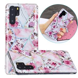 Rose Flower Painted Galvanized Electroplating Soft Phone Case Cover for Huawei P30 Pro