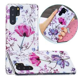 Magnolia Painted Galvanized Electroplating Soft Phone Case Cover for Huawei P30 Pro
