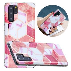 Cherry Glitter Painted Marble Electroplating Protective Case for Huawei P30 Pro
