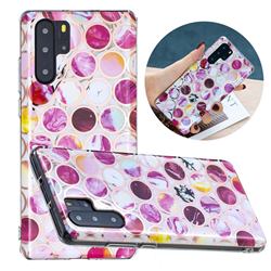 Round Puzzle Painted Marble Electroplating Protective Case for Huawei P30 Pro
