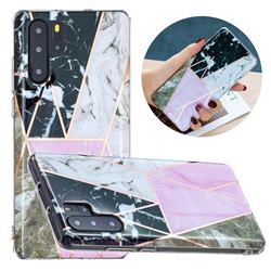 Pink and Black Painted Marble Electroplating Protective Case for Huawei P30 Pro