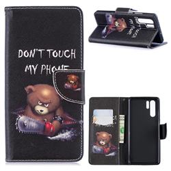 Chainsaw Bear Leather Wallet Case for Huawei P30 Pro