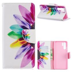 Seven-color Flowers Leather Wallet Case for Huawei P30 Pro