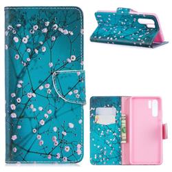 Blue Plum Leather Wallet Case for Huawei P30 Pro