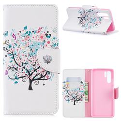 Colorful Tree Leather Wallet Case for Huawei P30 Pro