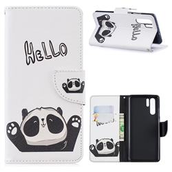 Hello Panda Leather Wallet Case for Huawei P30 Pro